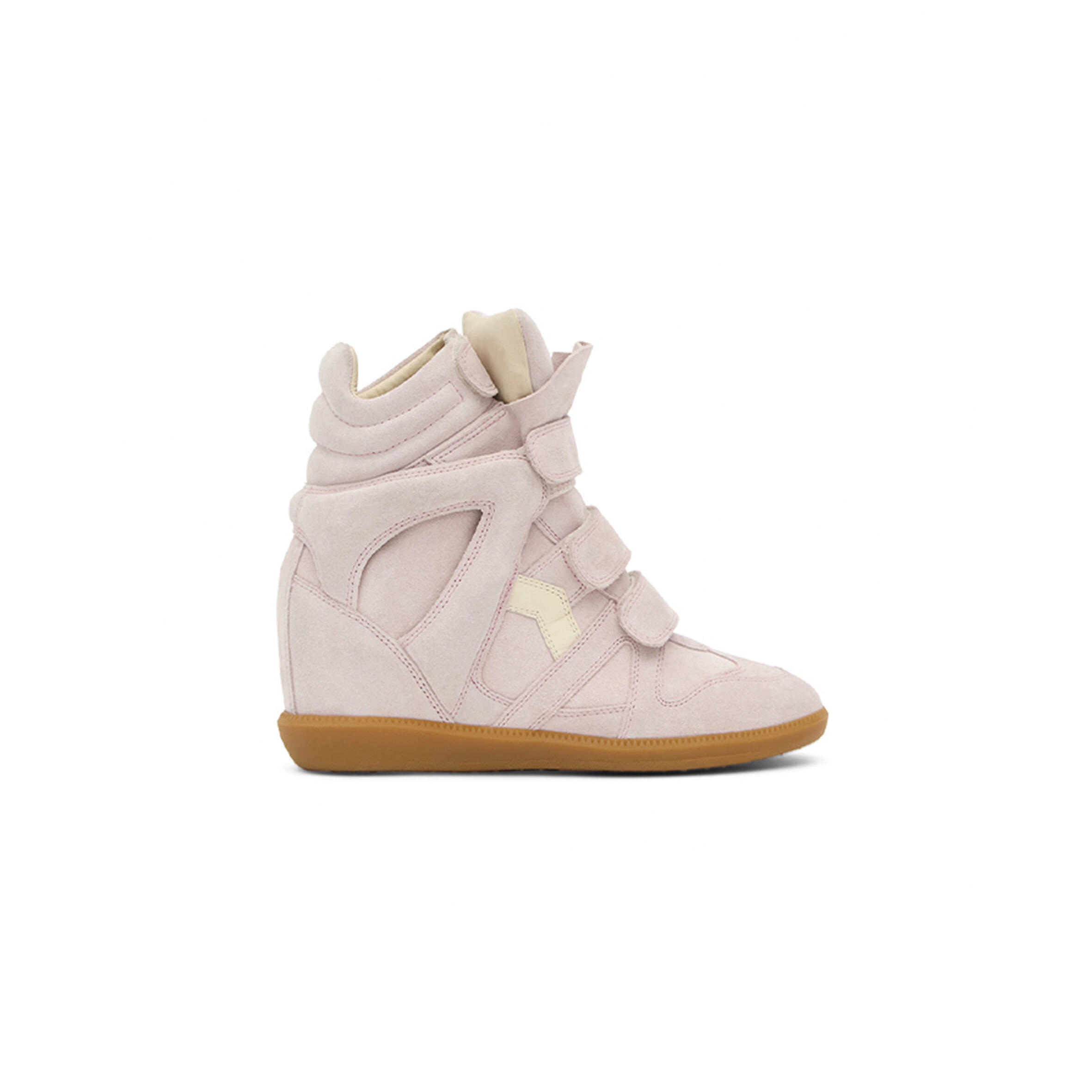 isabel M*rant bekett leather wedge sneakers bk0010fa-c2e02o
